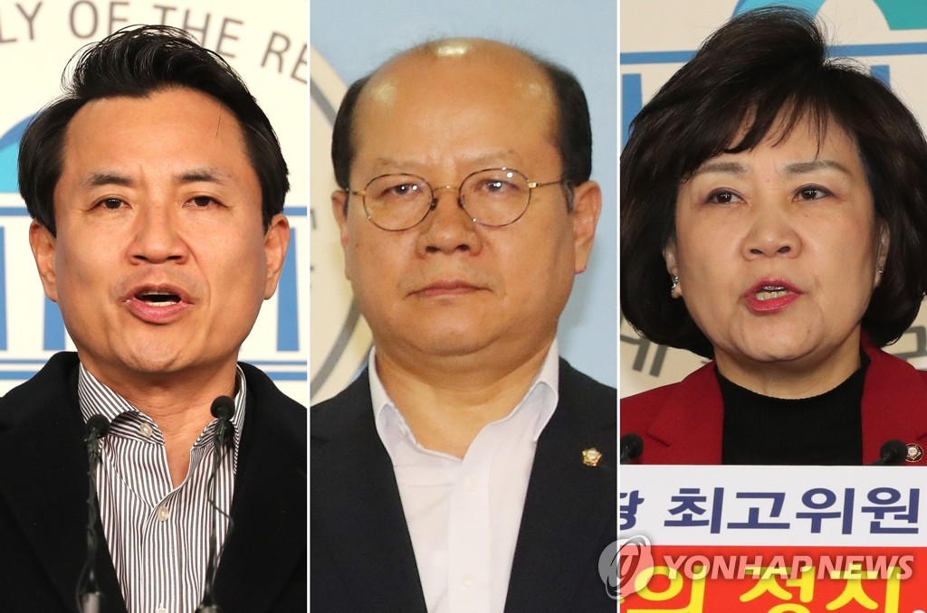 ▲ (왼쪽부터) 자유한국당 김진태, 이종명, 김순례 의원