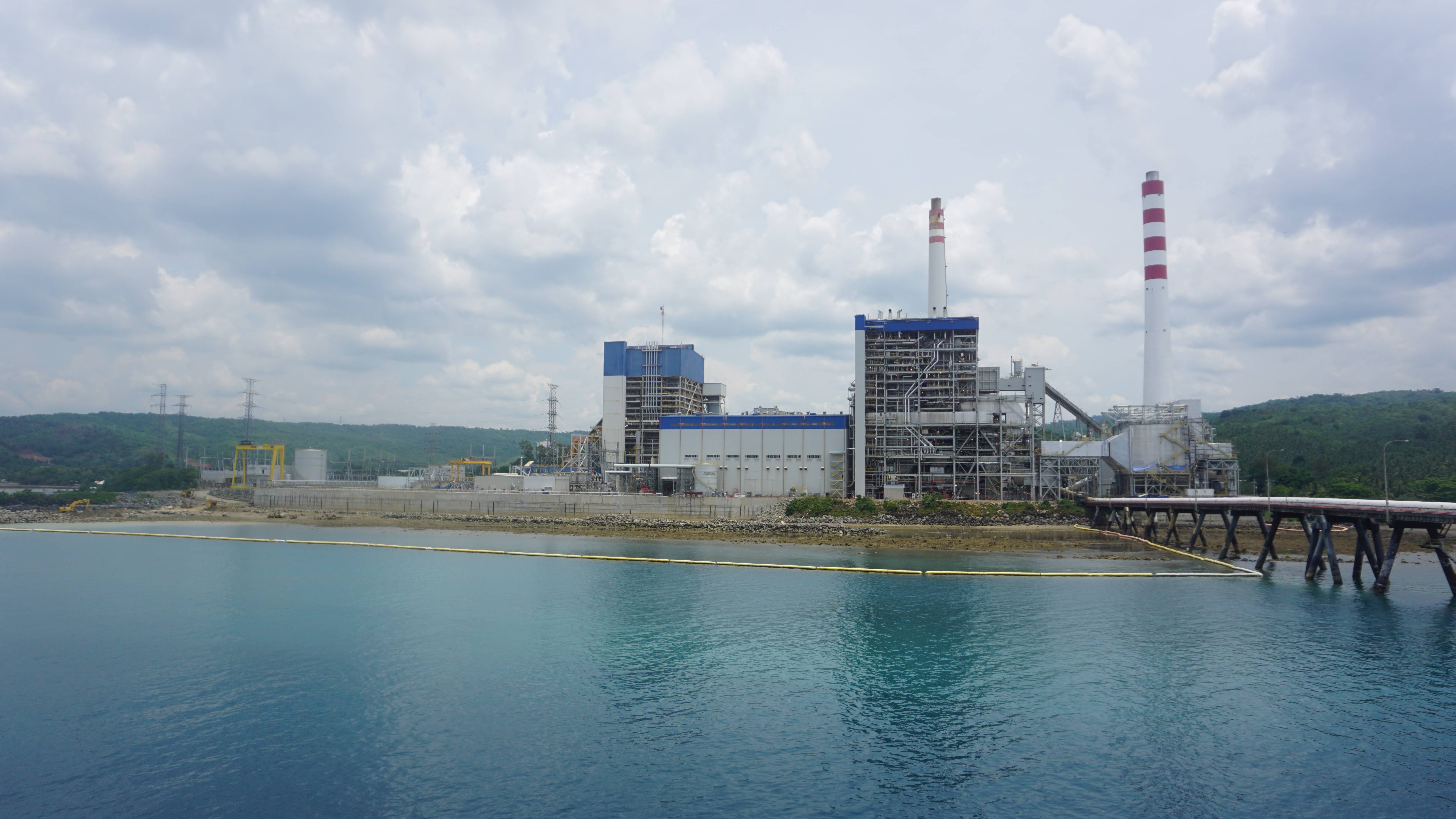 ▲ 대림산업이 계통병입을 완료한 필리핀 최초의 초임계압 방식의 산 부에나벤튜라 석탄화력발전소 전경