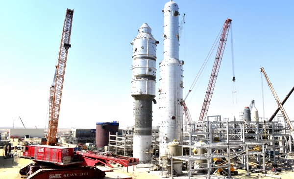 대림산업이 설치 완료한 사우디 마덴 암모니아 Ⅲ 공장의 이산화탄소 제거 시설. 사진=대림산업