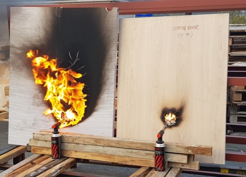 불연소 자재 화재 실험 비교