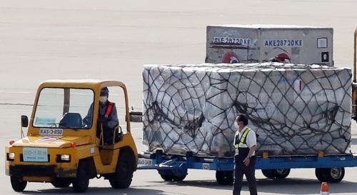 미국 모더나사의 코로나19 백신 35만4000회분이 지난 8일 인천국제공항에 도착했다. 사진=연합뉴스
