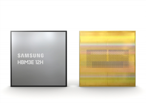 삼성전자 HBM3E 12H D램 제품 이미지.