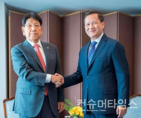 최용선 한신공영 회장, 캄보디아 총리 만나 현지사업 확장 방안 논의