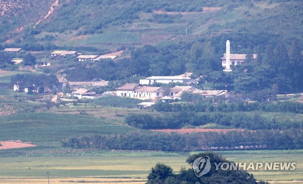▲ 통일전망대에서 바라본 북한 황해북도 개풍군(사진=연합)
