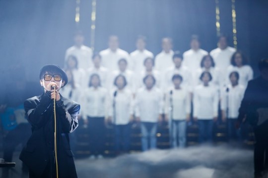 ▲ '공연 밴드 마스터' 이승환, 그리고 416 합창단(사진=Mnet '더 마스터-음악의 공존')