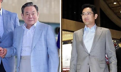 ▲ 이건희 삼성그룹 회장(왼쪽)과 이재용 삼성전자 부회장.