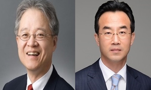 ▲ 권성문 KTB투자증권 회장(왼쪽)과 이병철 부회장