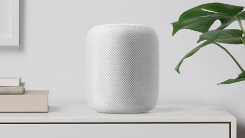 ▲ 애플 첫 음성인식 인공지능 스피커 '홈팟(HomePod)'.