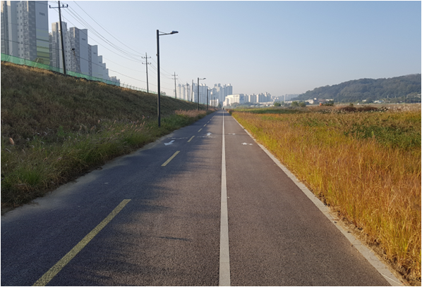 ▲ 경기도 남양주시 왕숙천 자전거도로 시공 사례