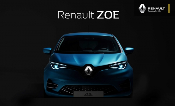 오는 8월18일 국내에 공시 출시를 예고한 르노삼성자동차의 유럽 전기차 누적 판매 1위의 '르노 조에(Renault ZOE)' 티저 이미지. 사진=르노삼성자동차