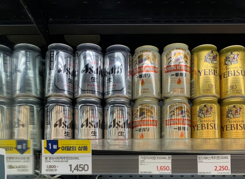 일본 맥주 판매대(사진=이화연 기자)