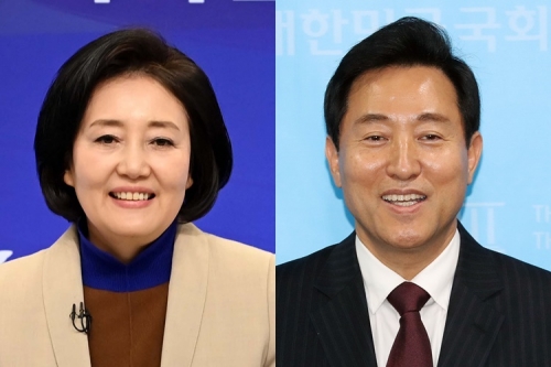 박영선 후보(왼쪽)와 오세훈 후보(오른쪽)