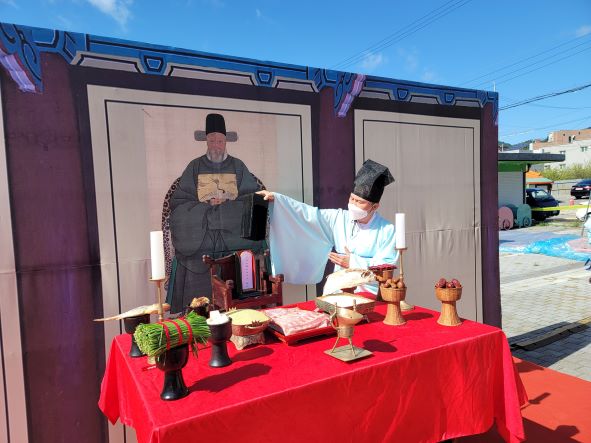 잠곡 김육 선생 탄신 441주년 기념 추모제향 모습.