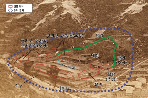 고양 북한산성 관성소지 및 상창지(20세기 당시) 사진제공=고양시청
