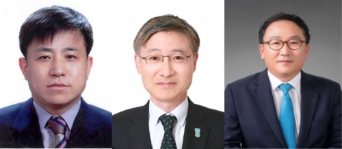 왼쪽부터 박승오 하나캐피탈 대표이사 후보, 이승열 하나생명 대표이사 후보, 정민식 하나저축은행 대표이사 후보