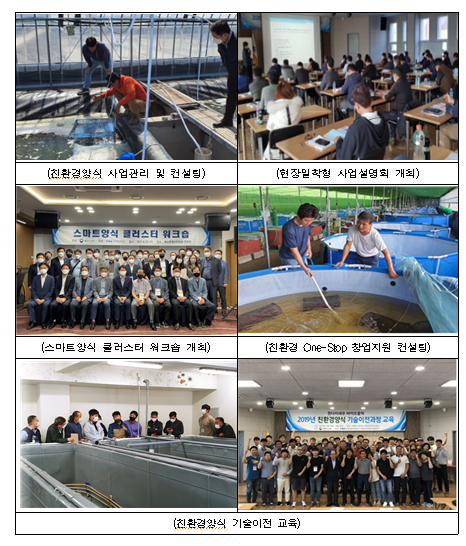 친환경양식어업육성사업 주요 모습.