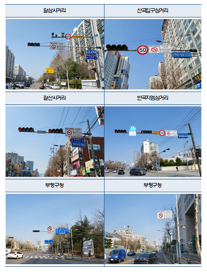화물차 통행제한 표지판 설치 모습(사진제공=인천시)