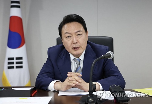지난 6일 윤석열 대통령 당선인이 용산 국가위기관리센터에서 안보상황 점검회의를 주재하고 있다.