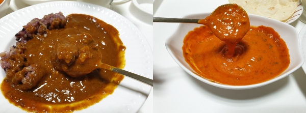 녹진한 제형의 티아시아 커리 2종. [사진=안솔지 기자]