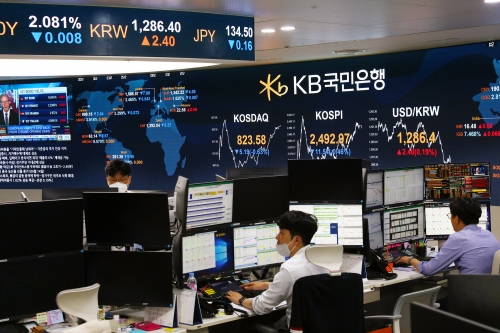 KB국민은행 딜링룸.