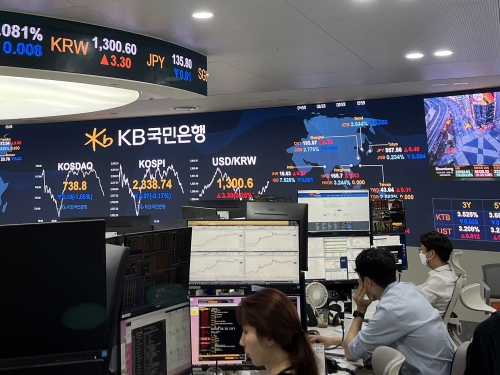 KB국민은행 딜링룸.