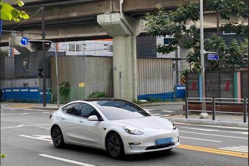 테슬라 모델 3. [사진=이찬우 기자]
