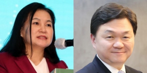 유명희(왼쪽) 전 통상교섭본부장과 허은녕 서울대 교수