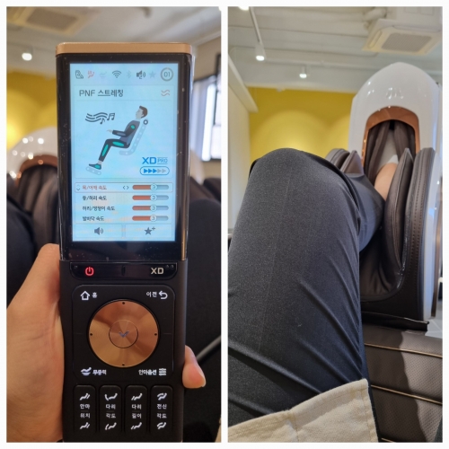 팬텀 로보 제품을 직접 체험하고 있다. [사진 = 김윤호 기자]