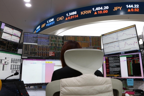 KB국민은행 딜링룸.