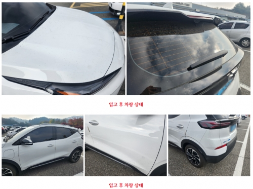 볼트 EUV 입고 후 차량 상태. [사진 = 제보자 제공]