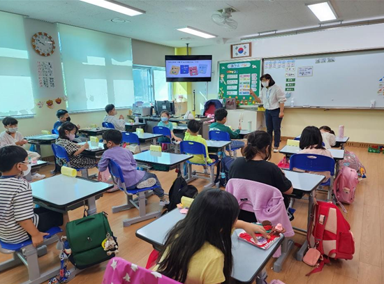 2022년 초등학교 기후변화교육 모습(사진제공=인천시)