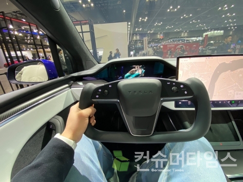 테슬라 모델 X. [사진 = 이찬우 기자]