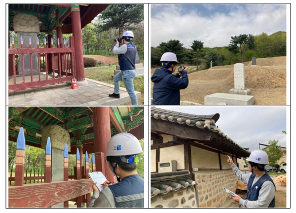 정기모니터링 활동 모습(사진제공=경기문화재단 경기문화재돌봄센터)