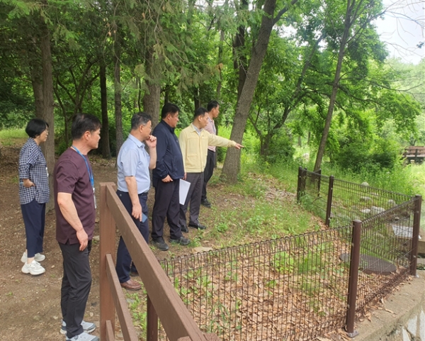 유아숲체험원 점검 모습(사진제공=인천시)