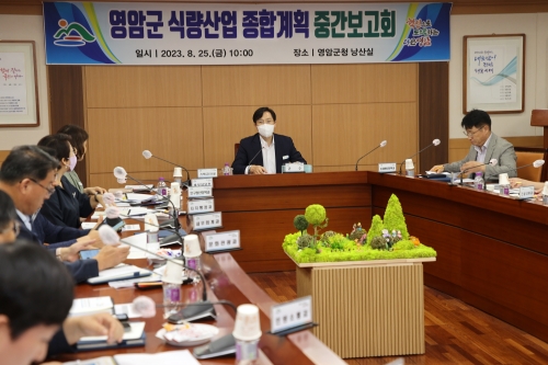 영암군 식량산업 종합계획 중간보고회 모습/영암군 제공