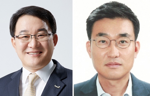 김재옥 동원F&B 부회장(왼쪽)과 이영상 동원홈푸드 축육부문 대표이사