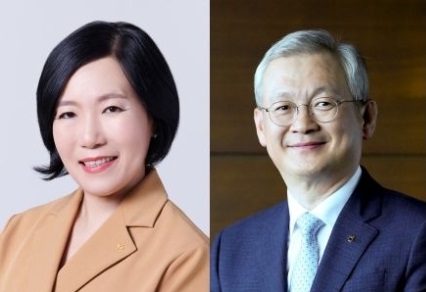 박정림 KB증권 사장(왼쪽)과 정영채 NH투자증권 사장.