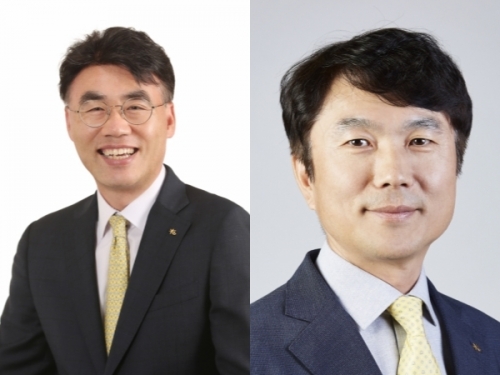 이홍구(왼쪽) 신임 KB증권 WM부문 대표와 구본욱 신임 KB손해보험 대표.