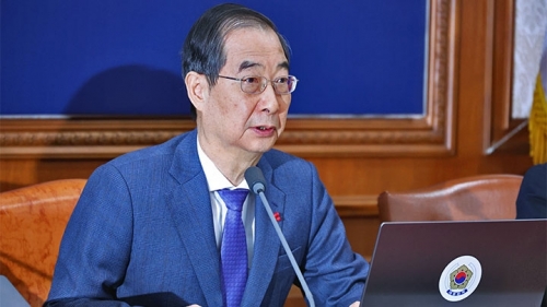 한덕수 국무총리가 30일 오전 서울 종로구 정부서울청사에서 열린 국무회의에 참석해 발언하고 있다.(사진=연합뉴스)