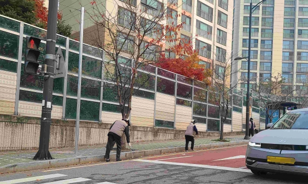 성남시 환경정비 분야 소일거리 참여 중인 어르신들