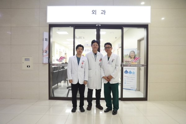(좌측부터) 외과 이정민, 조원태 유태석 교수