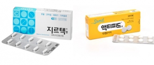 왼쪽부터 지오영 지르텍, 삼일제약 액티피드