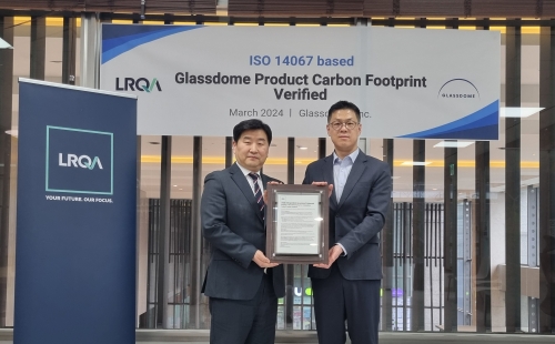 이일형(왼쪽) LRQA 대표와 함진기 글래스돔코리아 대표