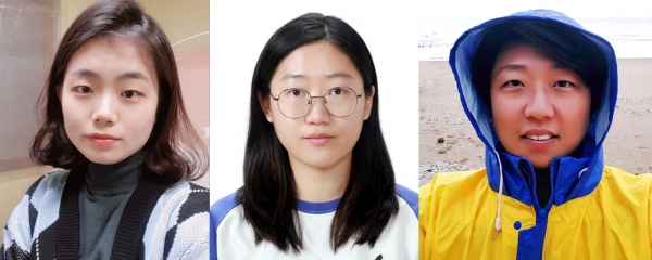 (왼쪽부터) 인천대학교 해양학과 이소명 박사과정생, 김재희 박사과정생, 이재성 교수