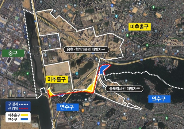 경계조정 위치도(사진제공=인천시)