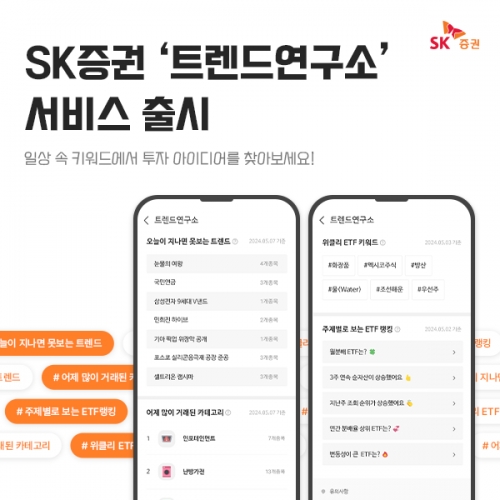 SK증권, AI·빅데이터 활용 '트렌드연구소' 서비스 출시