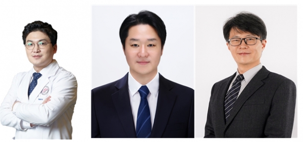 (좌측부터) 한림대학교동탄성심병원 정형외과 김성재 교수, 세종대학교 바이오융합공학과 김민성 교수, 대구경북과학기술원 뉴바이올로지학과 이창훈 교수