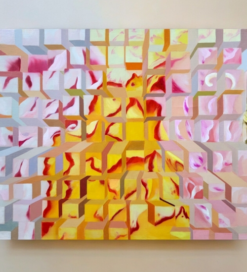 사진 : Square flower (53 x 45.5cm·oil on canvas)