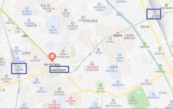 대전 시험장 위치(메종드메디컬빌딩)