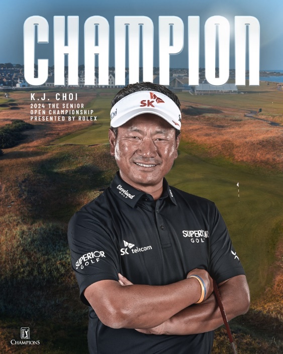 2024 PGA 시니어 오픈 챔피언십에서 우승한 최경주 선수(출처: PGA TOUR Champions 엑스(X·옛 트위터)계정)